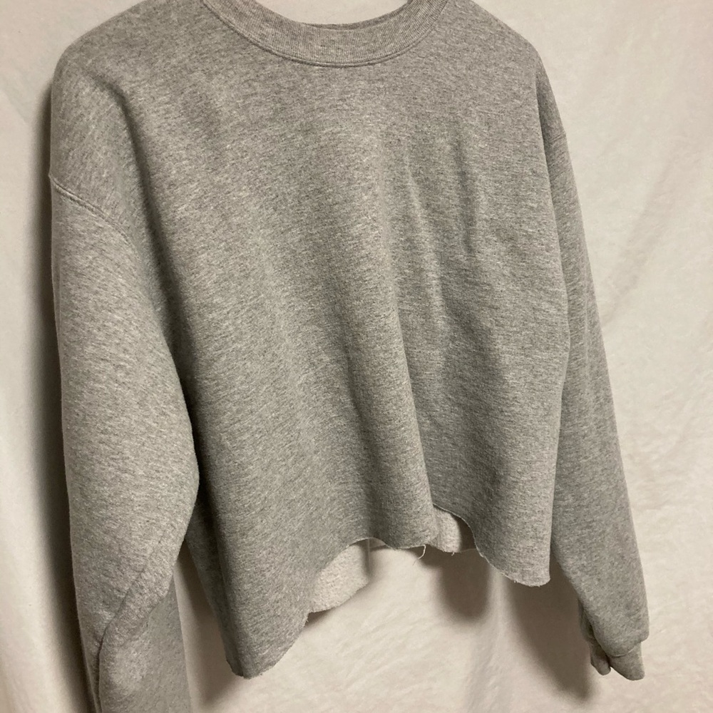 Gray cropped sweater